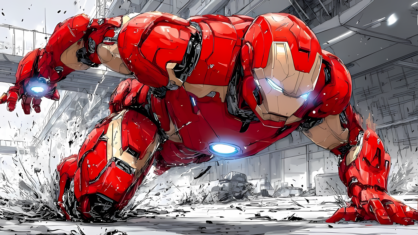 Iron Man Impact 4K desktop Wallpaper | WatchOut Walls